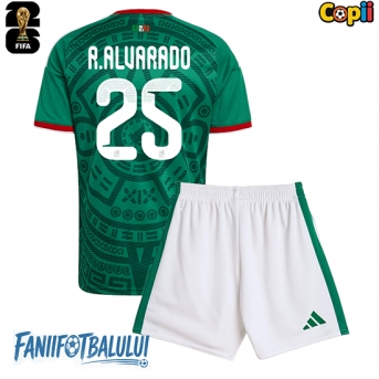 Mexic Roberto Alvarado #25 Echipament de Fotbal Replică Mondial 2026 Copii Acasa (+ Șorturi)